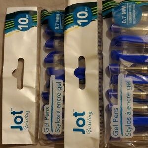 Jot Blue Gel Pens 2- 10 packs(20 Total Pens) NEW